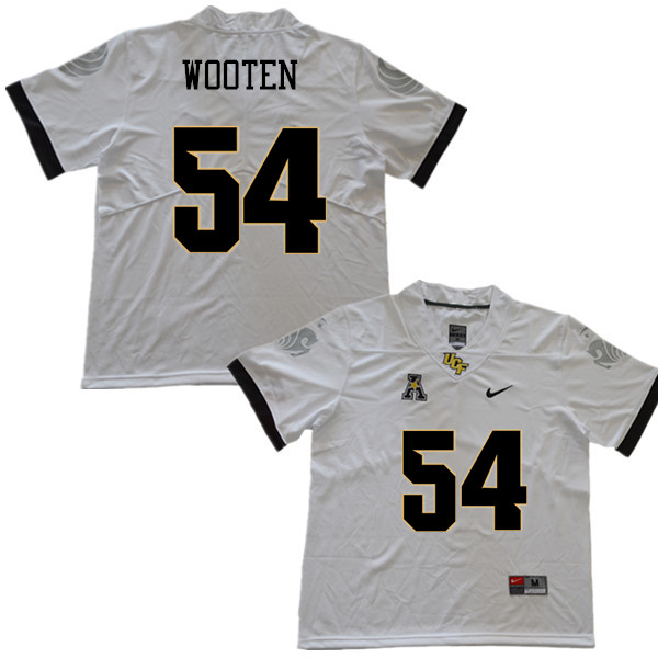 Men #54 A.J. Wooten UCF Knights College Football Jerseys Sale-White